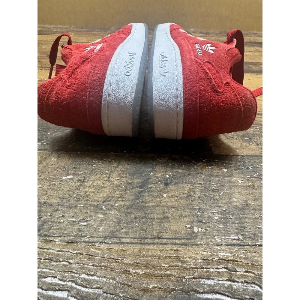Adidas Forum Low Nebraska Huskers Red White Suede Sneakers HQ7487 Mens 10.5